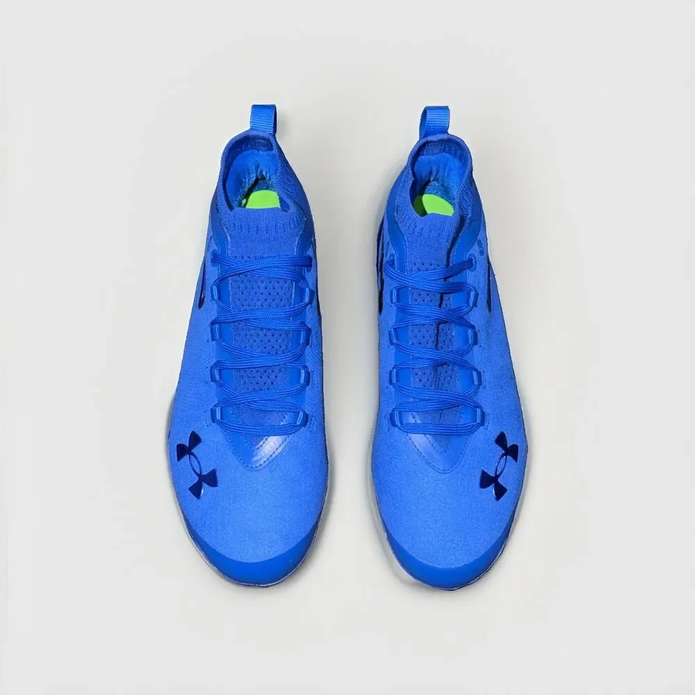 New Under Armour Spotlight Suede MC Blue Mens Football Cleats 6000074-400 Size 8